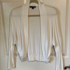 B’leev White Open Bolero Shrug